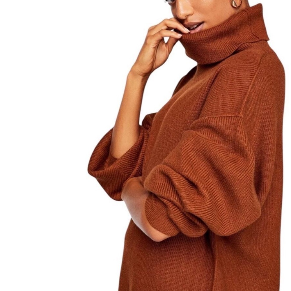 Free People Softly Structured Sweater in Coffee
